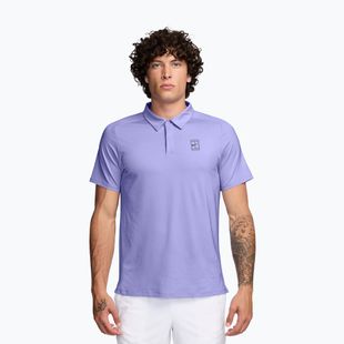 Férfi teniszpóló Nike Court Advantage purple pulse/gridiron