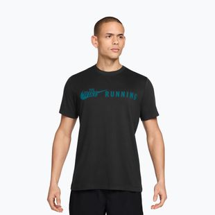 Férfi futó póló Nike Dri-Fit Running T-Shirt black/bright spruce