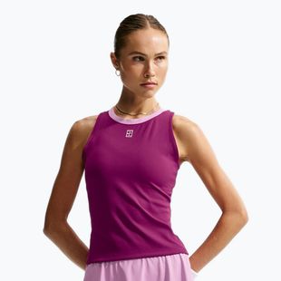 Gyermek teniszpóló Nike Court Advantage true berry/white