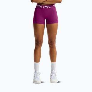 Női rövidnadrág Nike Pro Mid-Rise Biker 3" true berry/white
