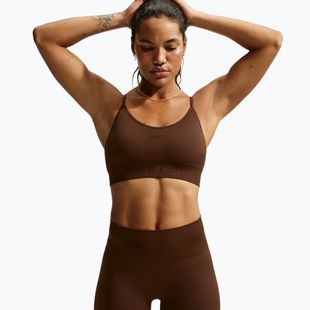 Női rövidnadrág Nike Pro Seamless High-Waisted Biker 5" cacao wow