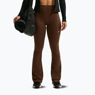 Női leggingsek Nike One High Waisted Flared cacao wow/white