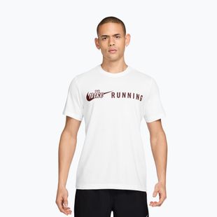 Férfi futó póló Nike Dri-Fit Running T-Shirt white/mystic dates