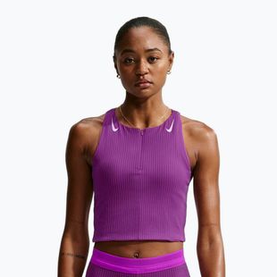 Női futó póló Nike AeroSwift vivid purple/purple pulse