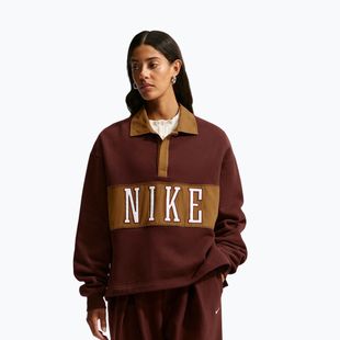 Női pulóver Nike Studio Fleece Medium Weight mystic dates/light british tan/sail