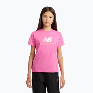 Gyerek póló New Balance Jersey Stacked Logo Tee pink satin