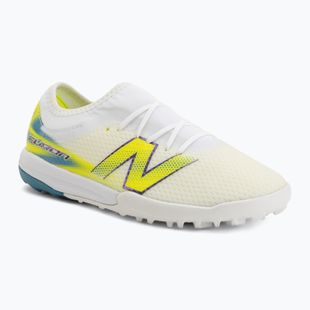Gyermek focicipők New Balance Furon Team V9 TF white/alkaline green