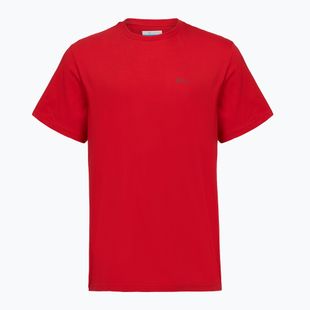 Férfi póló Columbia CSC Basic Logo Back Tee mountain red/linework c badge