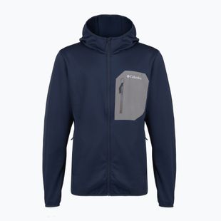 Férfi túrafelső Columbia Tall Heights Hdd Grid Fleece Full Zip collegiate navy/city grey