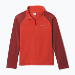 Gyerek polár pulóver Columbia Glacial Half Zip super sonic/red oxide
