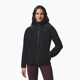 Női polár pulóver Columbia Pacific Arch 200 Hooded Full Zip Fleece Black