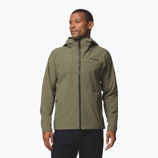 Férfi softshell dzseki Columbia Tennen Mountain Hooded Softshell stone green