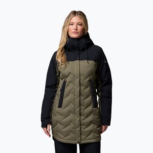 Női pehelykabát Columbia Mountain Croo III Mid Down stone green/black