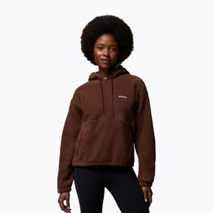 Női polár pulóver Columbia Timber Meadow MTR Fleece Hoodie tobacco