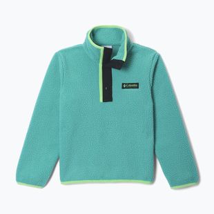 Gyerek polár pulóver Columbia Halvetia II Half Snap Fleece teal/black