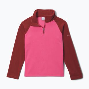 Gyerek polár pulóver Columbia Glacial Fleece Half Zip nico/red oxide