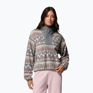 Női polár pulóver Columbia Sequoia Grove II Printed Half Zip Iron Wizard Island