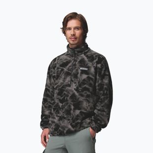 Férfi polár pulóver Columbia Timber Crest MTR Fleece Printed HZ black/icypeaks