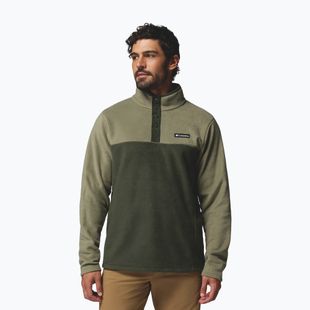 Férfi polár pulóver Columbia Steens Mountain Half Snap II stone green/greenscape