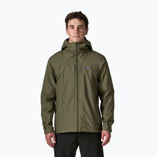 Férfi esőkabát Patagonia Insulated Boulder Fork Rain basin green
