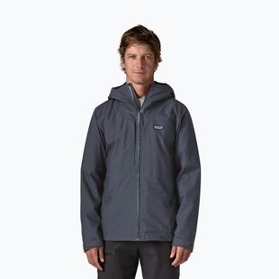 Férfi esőkabát Patagonia Insulated Boulder Fork Rain smolder blue