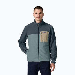 Férfi polár pulóver Patagonia Micro D Patch Pocket blue sage
