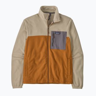 Férfi polár pulóver Patagonia Micro D Patch Pocket cinnamon brown