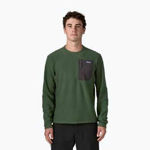 Férfi pulóver Patagonia R1 Air Crew treeline green