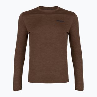 Férfi hosszú ujjú póló Patagonia Cap Cool Daily Boardshort Logo LS berm brown - light berm brown x-dye