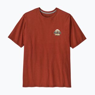 Férfi póló Patagonia Great Waves Responsibili-Tee rusty red