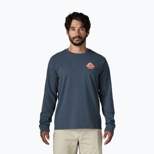 Férfi hosszú ujjú póló Patagonia Great Waves Responsibili-Tee LS summit blue