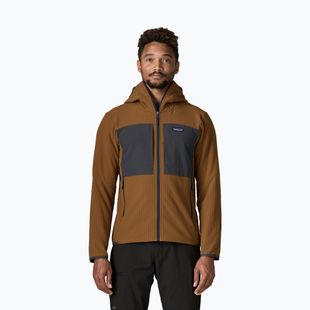 Férfi trekking pulóver Patagonia R2 TechFace Hoody deer brown
