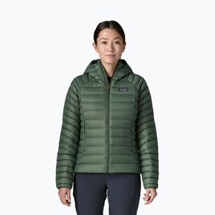 Női pehelykabát Patagonia Down Sweater Hoody canopy green