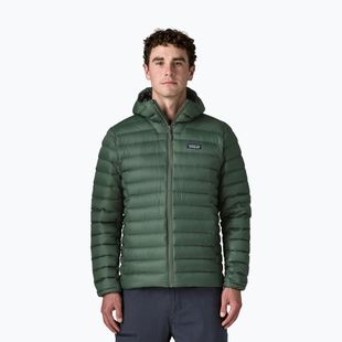 Férfi pehelykabát Patagonia Down Sweater Hoody treeline green