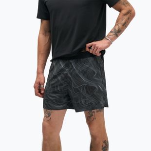 Férfi futónadrág HOKA Glide Short 5" Brief CLF PRT black/white