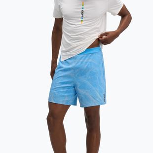 Férfi futónadrág HOKA Glide Short 7" CLF PRT mineral blue