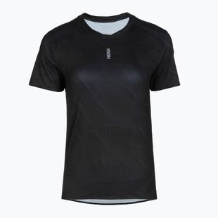 Női futó póló HOKA EveryRun CLF PRT black/squid ink