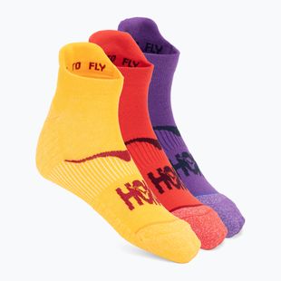 Zokni HOKA No-Show Run Sock 3-pack egg yolk/cerise/virtual violet