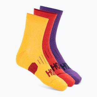 Zokni HOKA Quarter Run Sock 3-Pack egg yolk/cerise/virtual violet