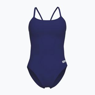 Női egyrészes fürdőruha arena Lace Back Solid navy/fehér
