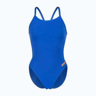 Női egyrészes fürdőruha arena Team Swimsuit Challenge Solid neon blue/team orange