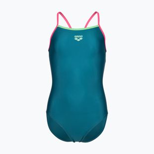 Gyerek egyrészes fürdőruha arena Light Drop Solid deep teel/shocking pink/verbena