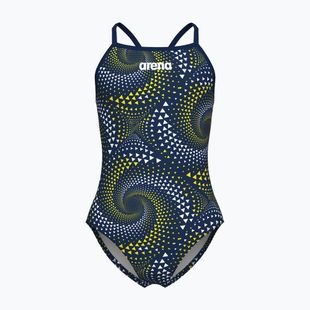 Gyerek egyrészes fürdőruha arena Fireflow Lightdrop Back navy/team navy yellow