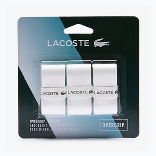Teniszütő grip Lacoste Absorbent Overgrip 3 db white
