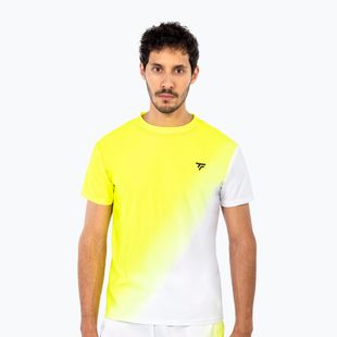 Férfi teniszpóló Tecnifibre X-Loop Tee white/yellow
