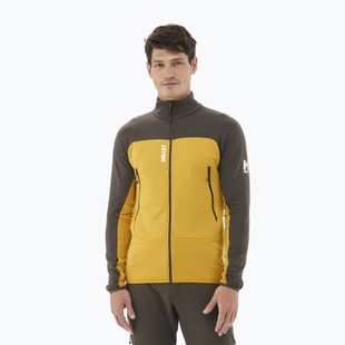 Férfi pulóver Millet Fusion Grid safran/deep jungle