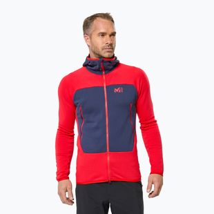 Férfi pulóver Millet Fusion Grid Hoodie red