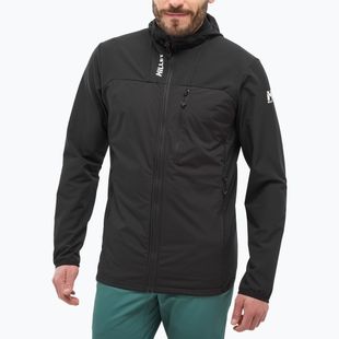 Férfi hibrid kabát Millet Seneca Hybrid Hoodie Softshell black