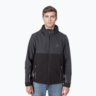 Férfi softshell dzseki Aulp Tiago anthracite melange