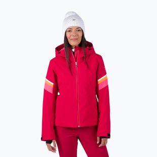 Női sídzseki Rossignol Strawpile Jkt ruby red